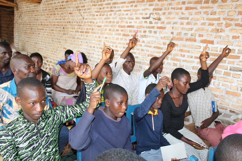 Les élèves participant à la formation, Gisuru-Ruyigi. Photos UNFPA Burundi/Yves Iradukunda.