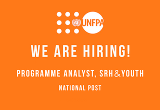 UNFPA is announcing the vacancy of the Programme Analyst, SRH&Youth (National Post) 